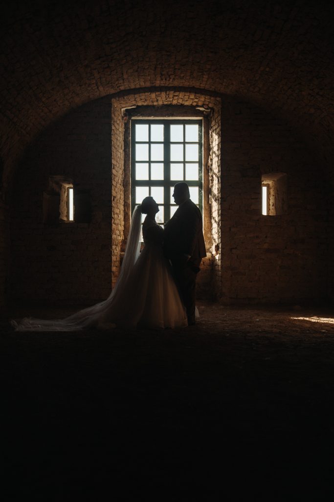 umelecká svadobná fotka